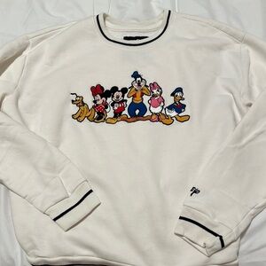 Disney Mickey and Friends White Crewneck Sweater